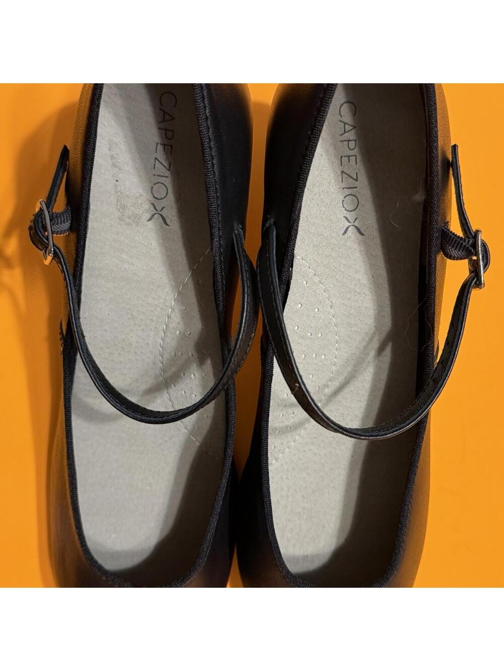 Capezio Mary Jane Man Made Tap Shoes Heel Leather Black Women's Size 10W - Picture 4 of 9